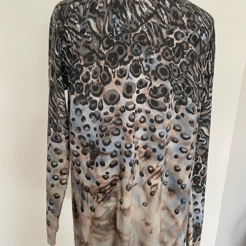 Alberto Makali Leopard Print Jacket - Black, Gray, Cream - Picture 4 of 7